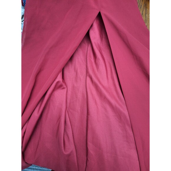 JJ's HOUSE Burgundy Chiffon Bridesmaid Dress Sz M Converitble Formal Wedding - Picture 11 of 15